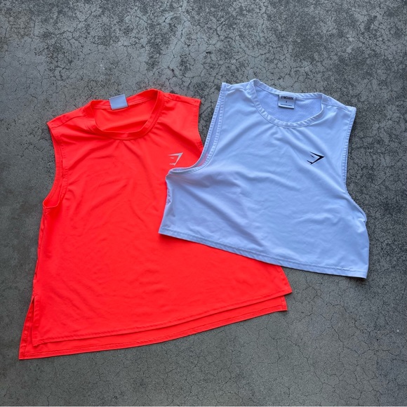 Gymshark Workout Crop Tank Top Womens Size small lot of 2 activewear gym - Picture 1 of 7